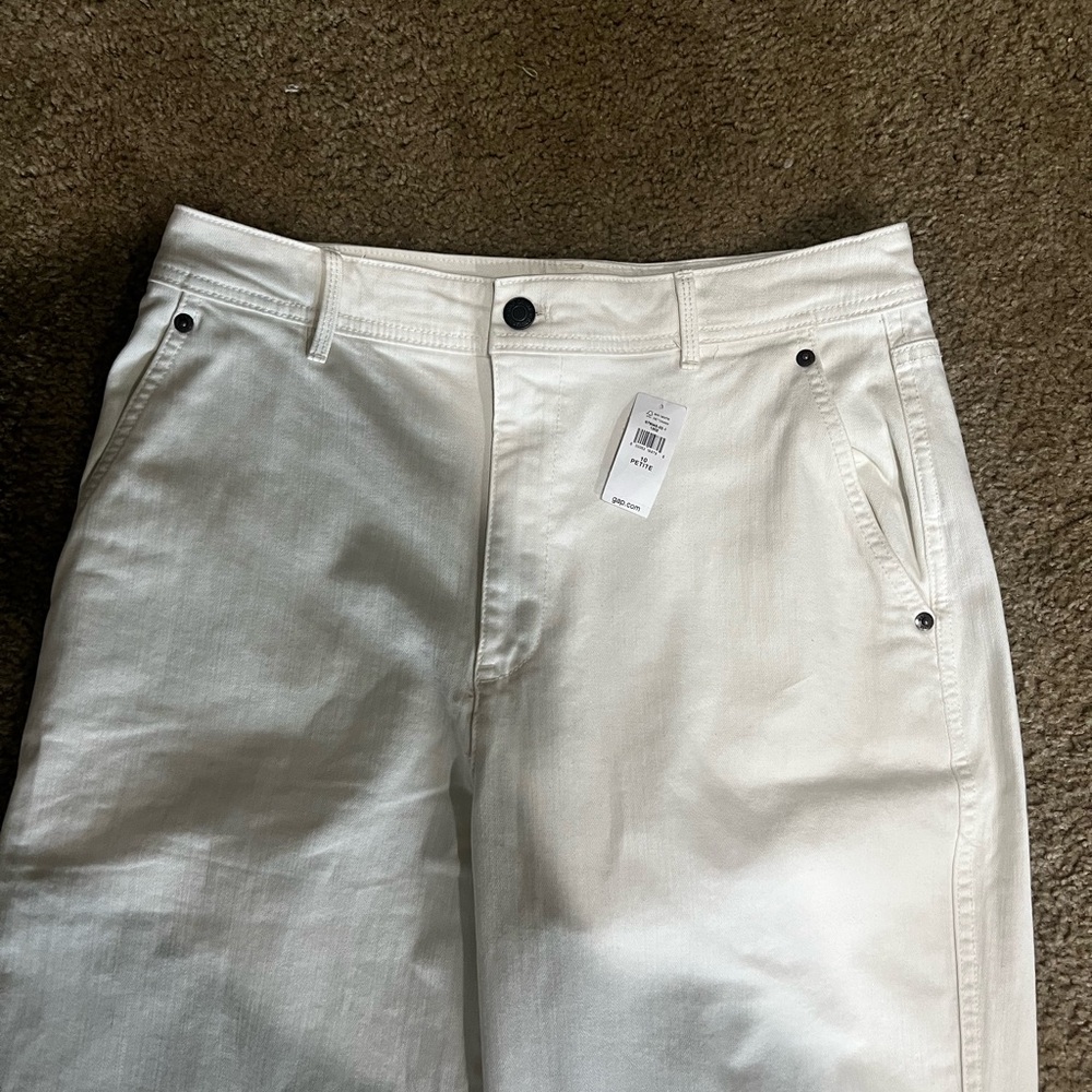 Gap Women's White Barrel Pant - Picture 2 of 4